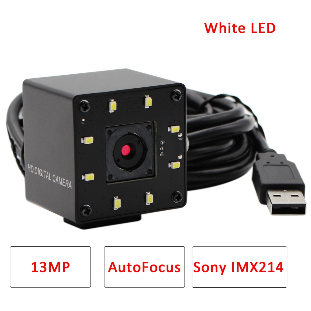 white led 13mp usb camera