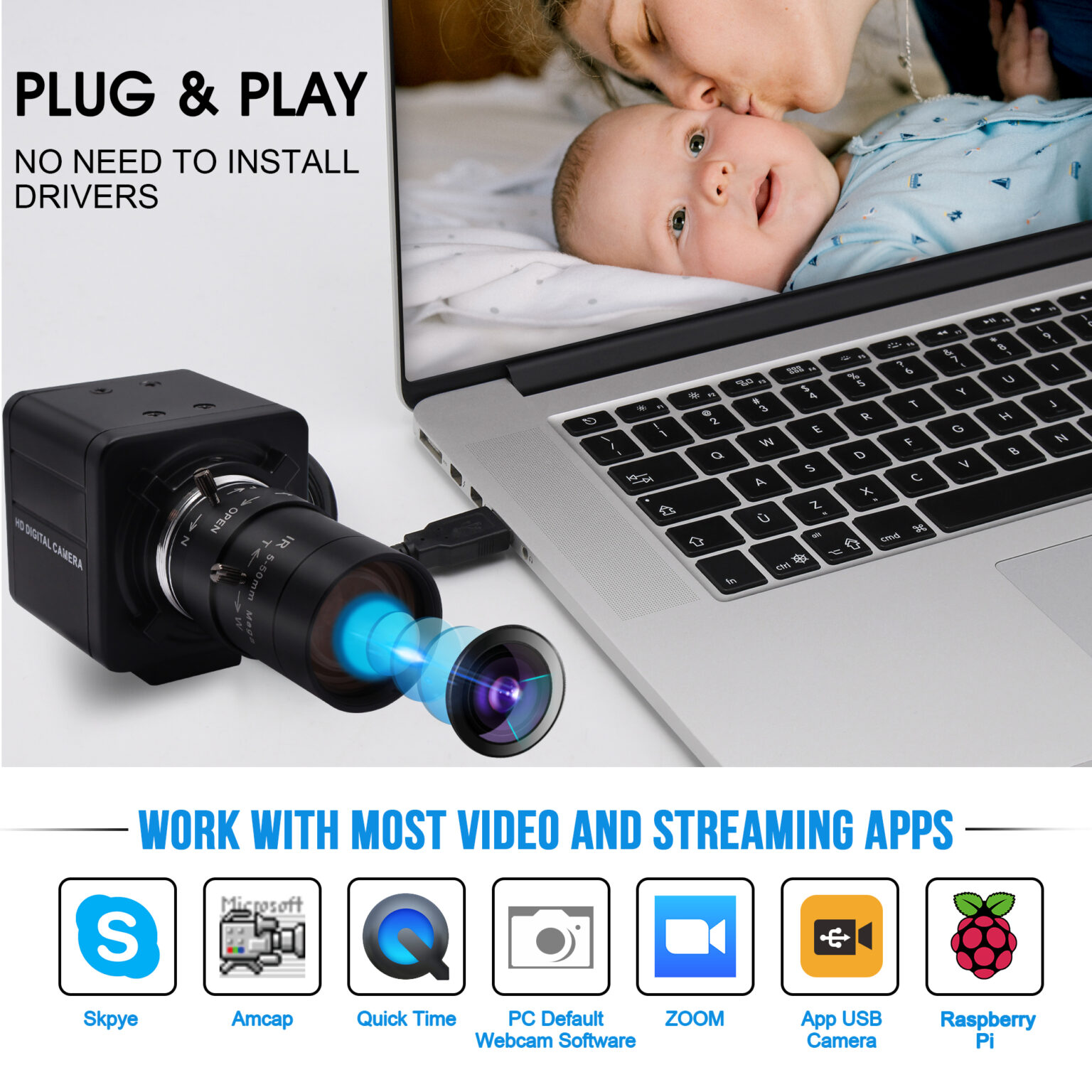 ELP High Speed 1080P 60fps 720P 120fps 360P 260fps USB Camera UVC ...